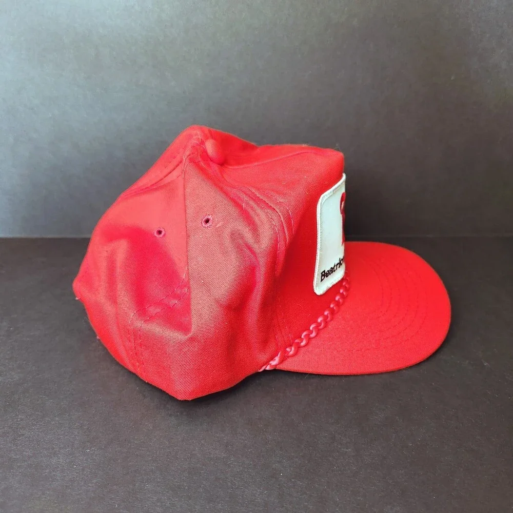 Vintage Beatrice National Bank Patch Snapback Rope Trim Mesh Trucker Hat